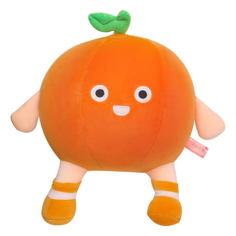 New Orange Heart and Soft Plush Toy Cute Fruit Orange Girl's Legs Clipping Pillow Grab Machine Doll