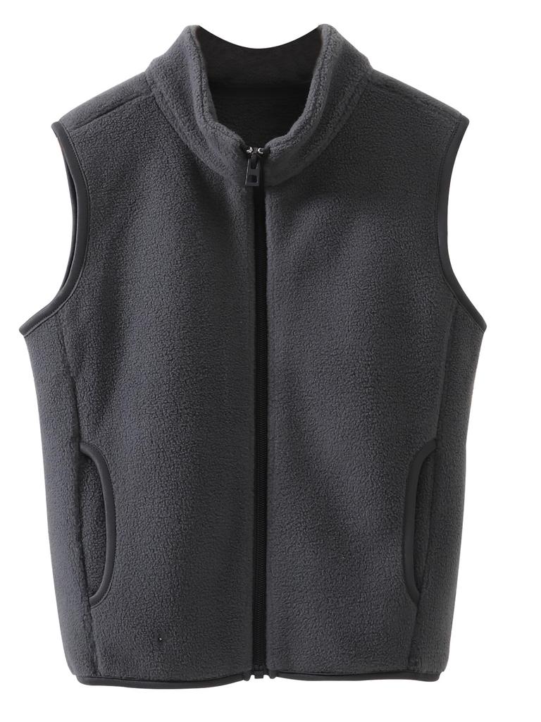 AIEOE Girls and Sleeveless Fluffy Lightweight and Perfect for and Size 120 Kids' Vest, Boys' Jacket, Unisex, Warm, School, Spring, Autumn, Winter,