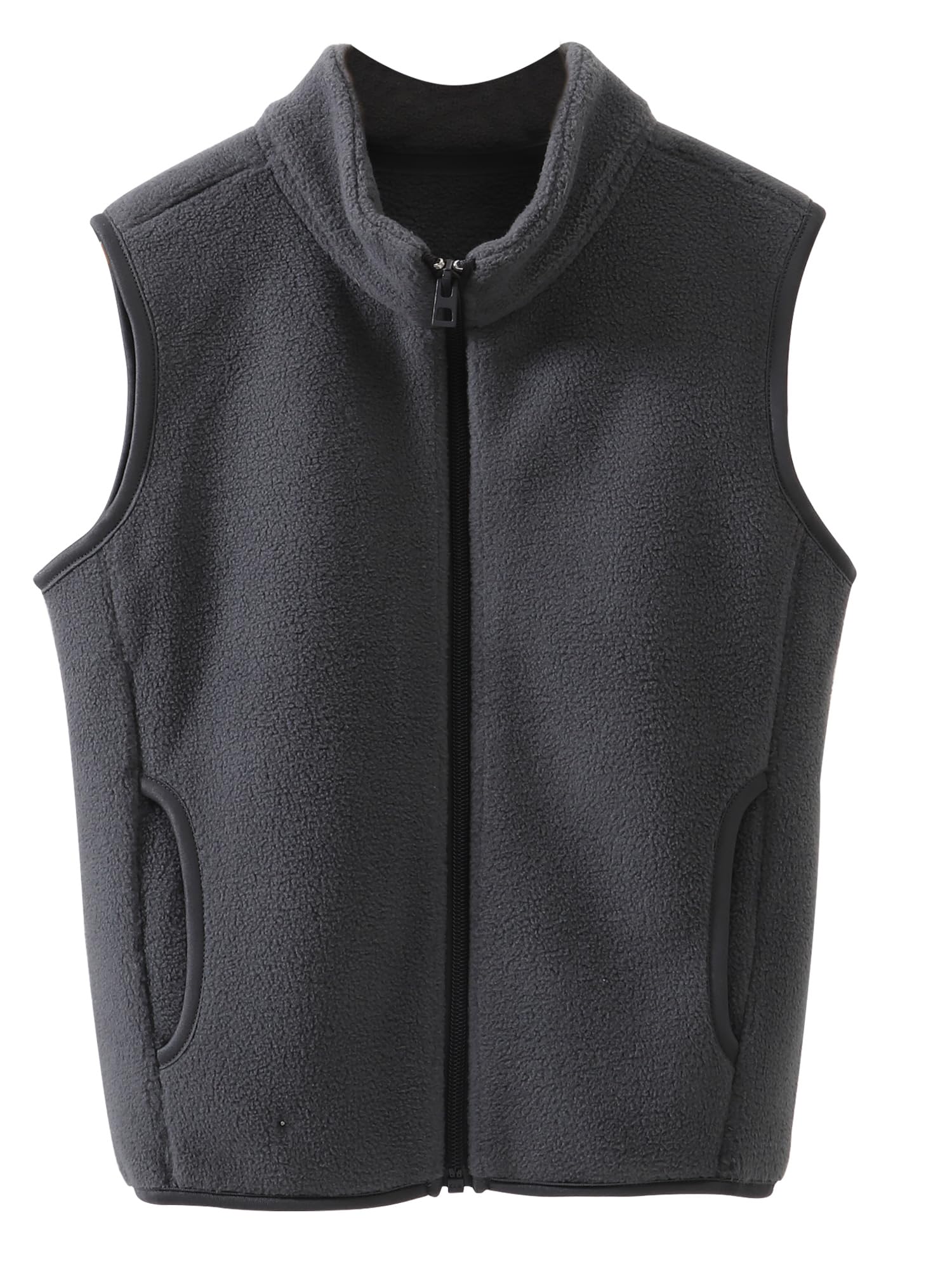 

AIEOE Жилет для девочек и без рукавов, пушистый, легкий и идеальный для и размер 120, детский жилет, куртка для мальчиков, унисекс, теплый, для школы, весна, осень, зима, серый