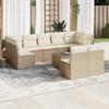 VidaXL Garden Lounge Set with Cushions 10 Pcs Beige Braided Resin 3218158