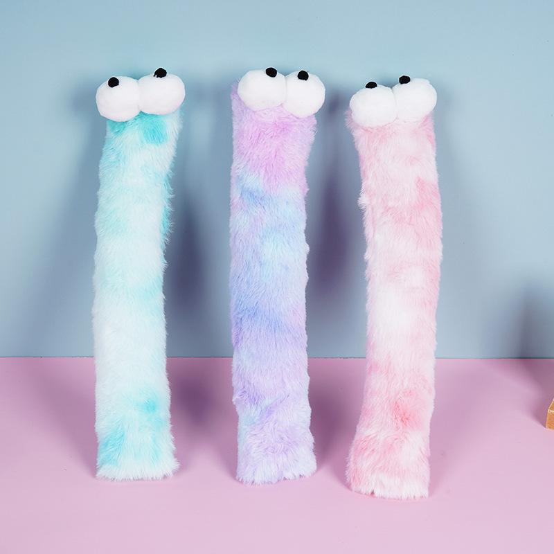 Cat Teaser Toy Plush Caterpillar Companionship Kitten Chew Toy Pet Teaser Stick Dental Cleaning Interactive Cat Toy Supplies