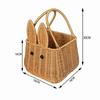 Rabbit Shape Imitation Rattan Hand-Woven Hand Basket Wedding Gift Pography Props Storage Basket Rabbit Fruit Basket