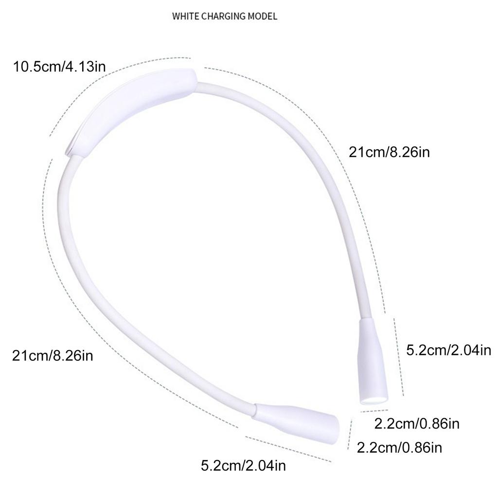 Hands Free LED Neck Reading Lamp 3Brightness Levels Adjustable LED Neck Reading Light Flexible Arms for Bedtime&Travel