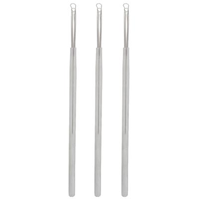 3 Stück Edelstahl Dreifachring Ohrlöffel Ohrenschmalzentferner Reinigungswerkzeug