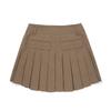 MALBON GOLF Women'S Modified Pleated Out-Pocket Skirt Dark Beige (Woman)