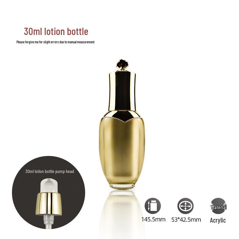 Crown Set: Face Cream, Eye Cream, Lotion, Essence, and Fine Spray Cosmetic Bottles