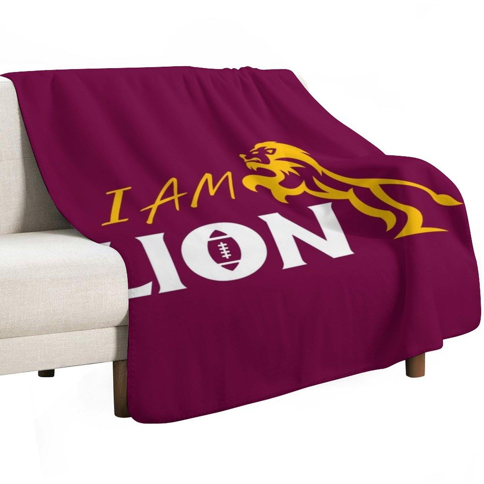 Brisbane Lions Throw Blanket Bed covers Beach Cute Luxury Thicken Blankets 30x40in