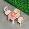 1 Set Kitchen Accessories Dollhouse Miniature Dining Table Chair Model Bowl And Chopstick Kit Mini Furniture Model Decor Toy