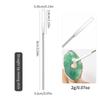 4Pcs Nail Art Stirring Rod Tool Stainless Steel Powder Liquid Gel Polish Spoon Spatula Foundation Mixing Tool