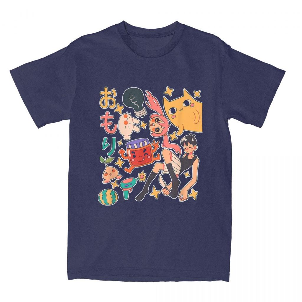 Anime Omori Characters T-Shirt Playing Gaming Novelty T-Shirts Short-Sleeved Tshirt Summer 100 Cotton Plus Size 5XL Top Tees