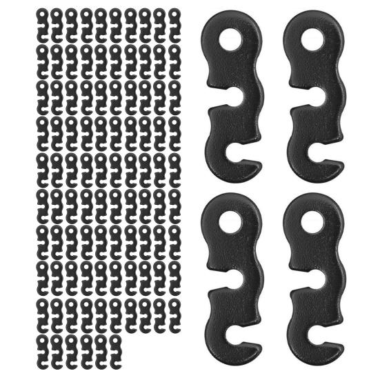20/48/80/100Pcs Aluminum Alloy Guyline Cord Adjuster Tent Tensioner Heavy Duty Outdoor Camping Hiking Backpacking Tent Wind Rope Buckle