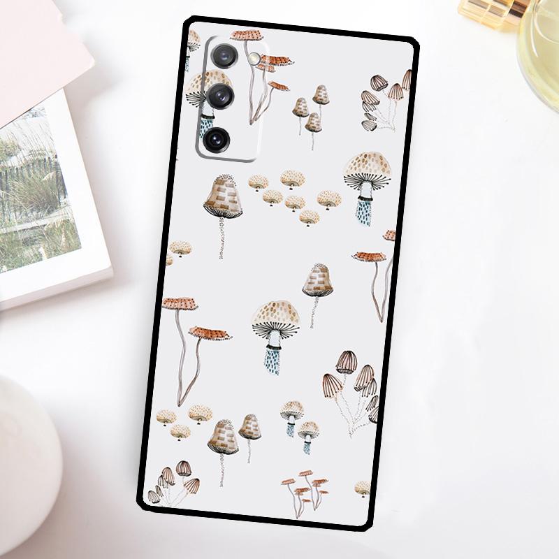 Mushroom Aesthetic Phone Case For Samsung Galaxy S23 S24 Ultra S22 S20 S21 FE Note 20 10 S8 S9 S10 Plus Cover