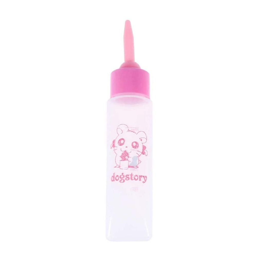 

Household Portable Hamster Feeding Bottle Kitten Nurser Bottle Pet Milk Bottle Cat Water Feeder pink-long pacifier