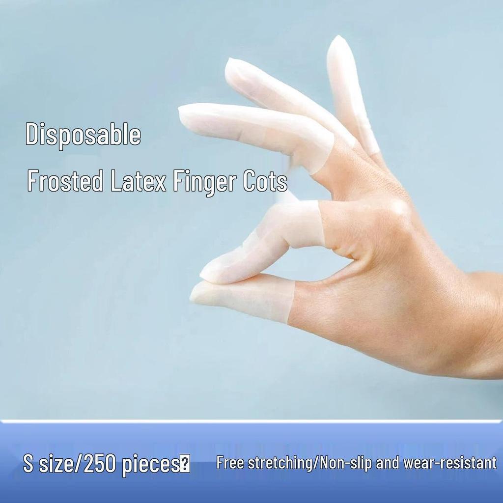 Matné protiskluzové průhledné prstové návleky pro manikúru a použití na dotykové obrazovky