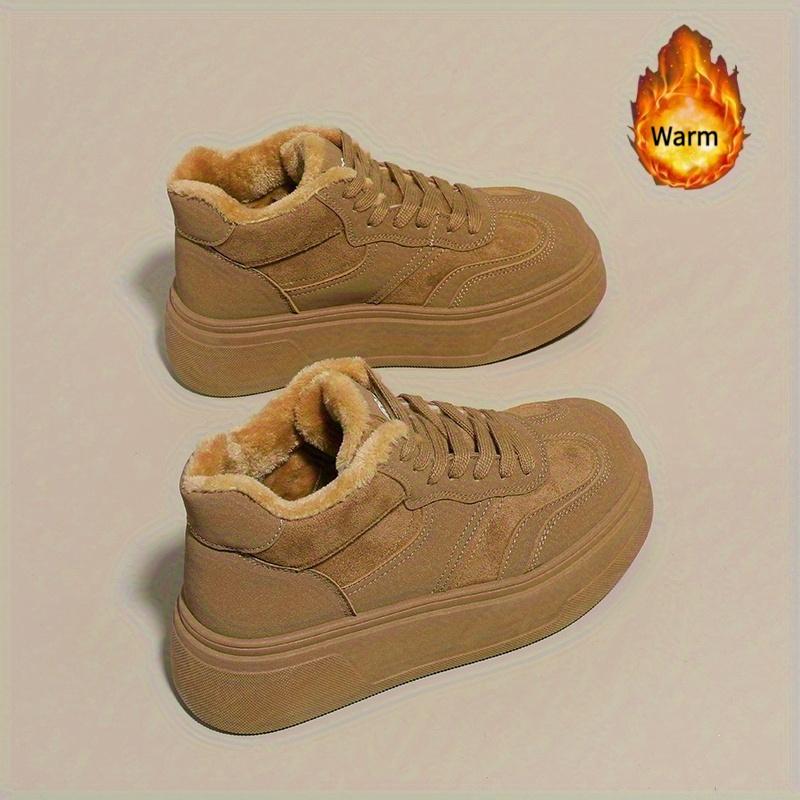 Women's Mid-Top Lace-Up Casual Platform Shoes Sneakers