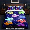 Among Us Design Bed Bedding Set 1 Duvet Cover + 2 Pillowcases Soft Breathable Household Bed Linens