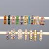 Modischer Damen Kleiner C-Form Kristall Ohrring Bunter Strass Clip Ohrring Zirkonia Ohr Manschette Ohne Piercing Schmuck Geschenk