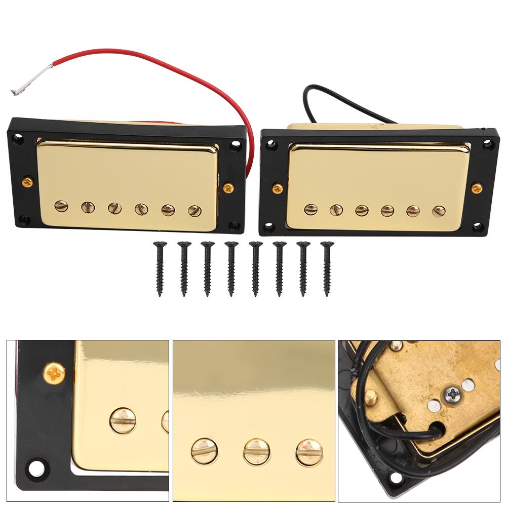 2Pcsset Electric Guitar Pickup Magnet Ceramic for LP Professional Guitarist with 8 ScrewsBlack