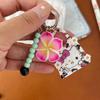 Cartoon Kitten Bead Pendant Cute Flower Bead Mobile Phone Rope Pendant Backpack Handbag Decoration Pendant Accessory Gift