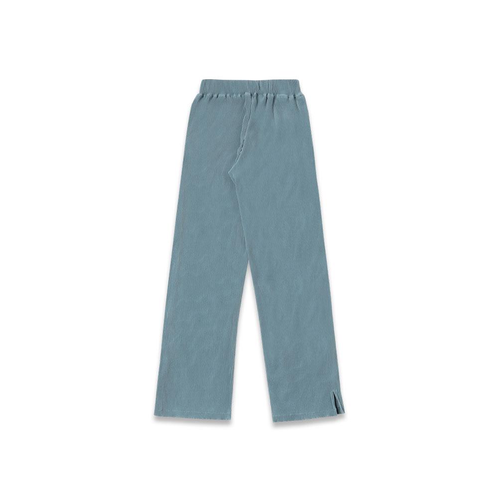 MACKY Pleated Slit Long Pants Sky Blue