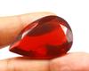 Superior Quality 90.10 Carat Red Topaz Brazil Lab Created Pear Shape Certified Gemstone SN637