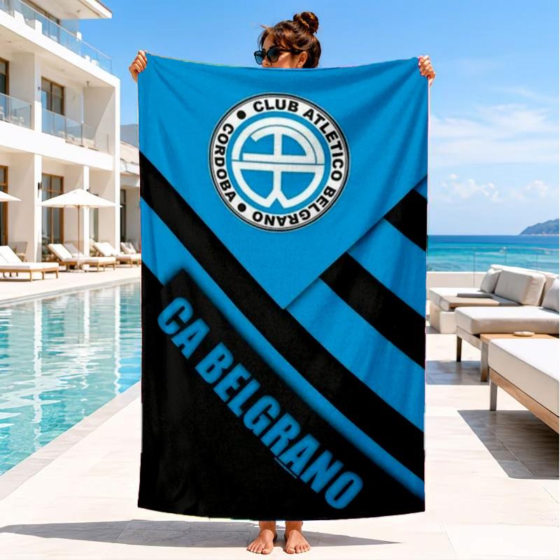 Atletico Belgrano Crest Beach Towel, Quick-drying, Easy To Care For, Suitable for Both Fitness and Beach Vacations,Sports Essential