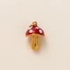 18K Gold Retention Stainless Steel Mushroom Pendant for DIY Accessories