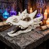 Harz Frosch Skelett Dekorationsornament, Outdoor Terrassen Schreibtisch Dekor, Realistische Knochentextur geschnitzt Halloween Figur Gothic