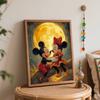 Disney Paint By Number Kit Mickey Minnie Moon Drawing Canvas DIY Picture Home Decor Disney Oil Painting Lovers Gift Modern Wall Art