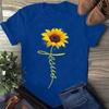 Sunflower Jesus Letter Print T Shirt Women Short Sleeve O Neck Loose Tshirt Summer Women Tee Shirt Tops Camisetas Mujer