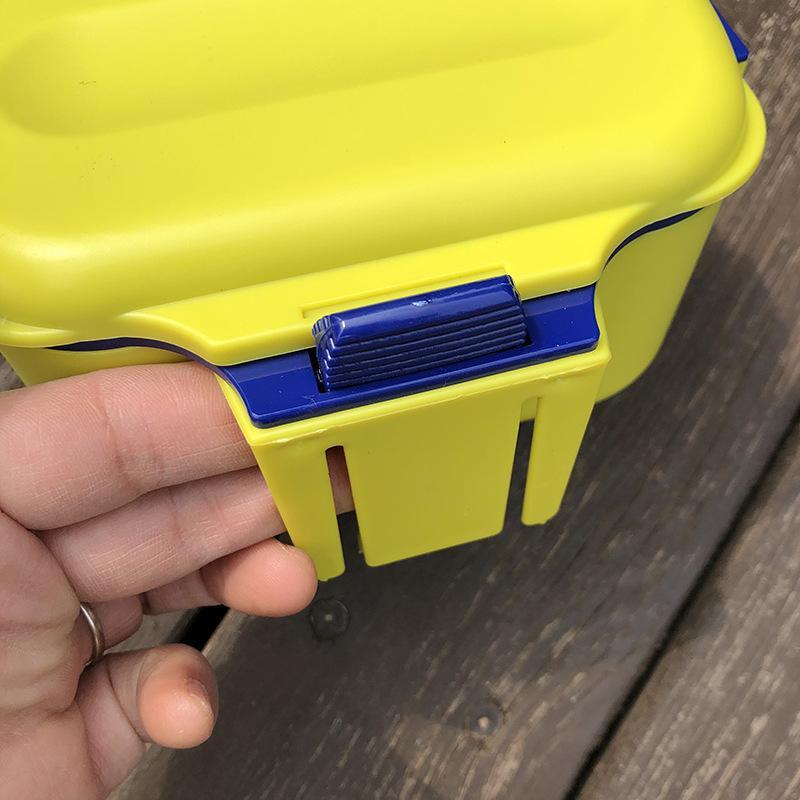Auslaufsichere Angelköderbox mit atmungsaktiver Belüftungsschicht, Haken-Organizer für lebende Maden, für das Angeln vom Ufer aus