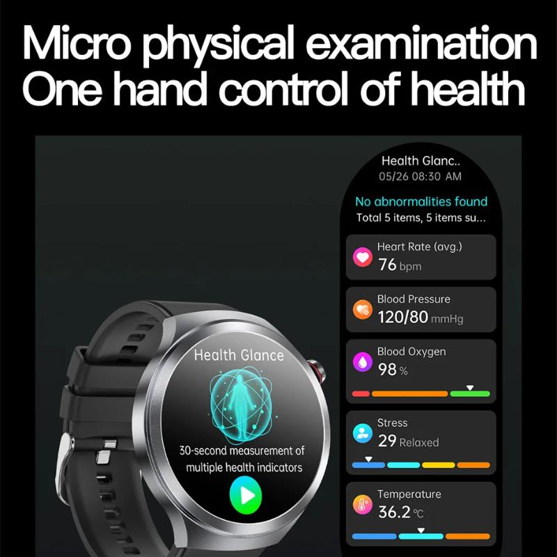 2025 Ny EKG+PPG Smartklokke Lipider Urinsyre Blodtrykk Helseklokke Menn NFC-tilgang 100+Sport HD Bluetooth Samtale Klokke Kvinner