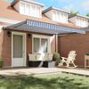 Retractable Awning Frame Blue and White 400 X 300 Cm