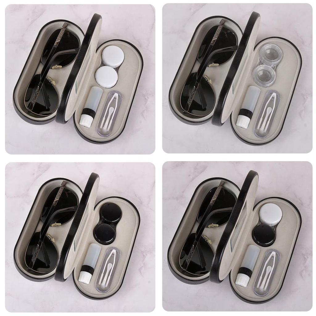 FZ017 Mittelgroßer Doppelschichtiger Kontaktlinsen- & Brillenbehälter