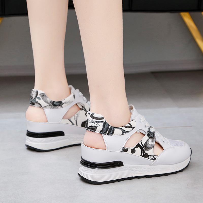 Outdooor Sneakers Women Cushioning Height Platform Shoes Breathable Wave Walking Sneakers For Girl