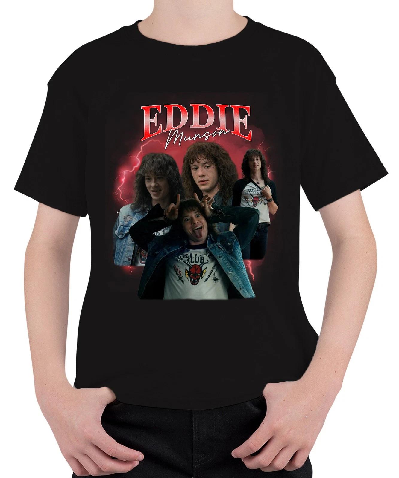 Eddie Munson Hellfire Club Stranger Metal Geschenk Vintage Serie 90s Bootleg Uni XXXXL