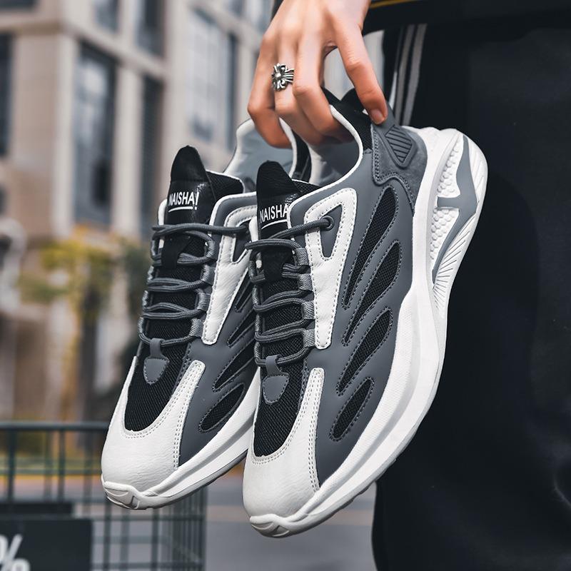 Men's shoes spring new breathable sports shoes men's lightweight mesh fashion simple casual shoes