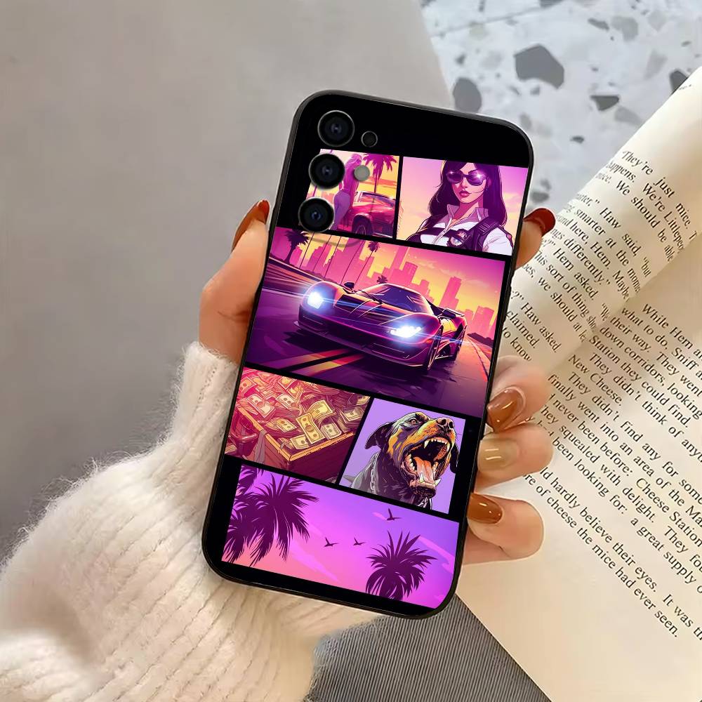 GameTheft auto v5 Grand-ES Phone Case For Samsung S25,S24,S21,S22,S23,S30,Ultra,S20,Plus,Fe,Lite,Note,10,Black Cover