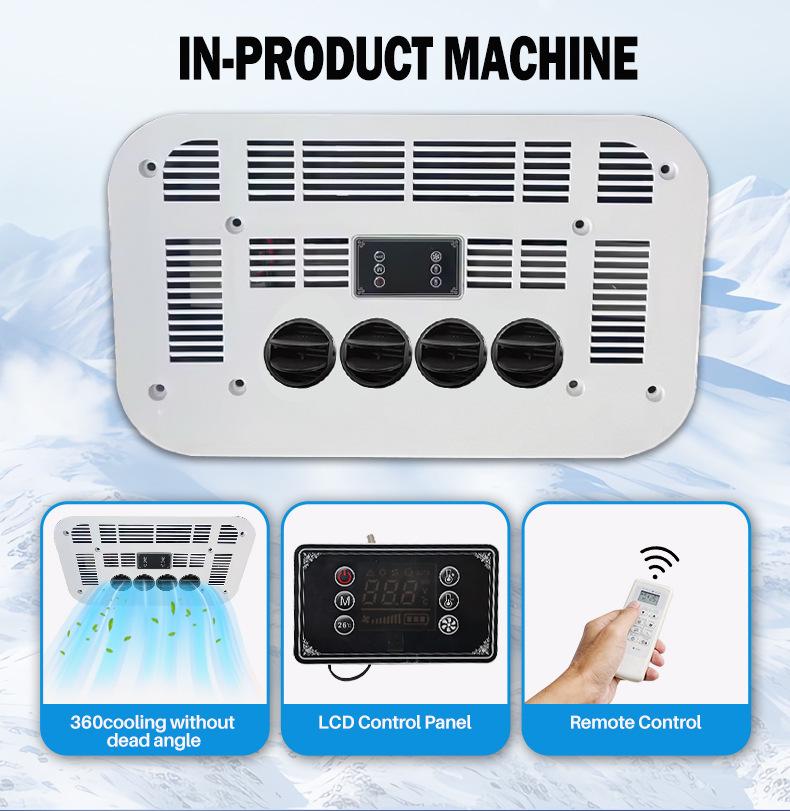 12V/24V Electric Scroll Car Air Conditioner for RVs, Trucks, and Food Trucks