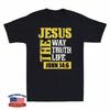Jesus The Way Truth Life John 14 6 Christian Bible Verse Vintage Men's T-Shirt
