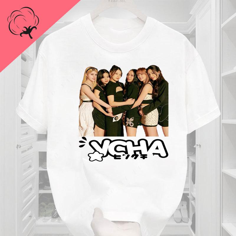 

USA Vcha Band Camisetas Cotton O-collar Korean Popular Clothes K-pop KG Kendall Keylee Camila Aesthetic Graphic Printed T Shirts 4XL