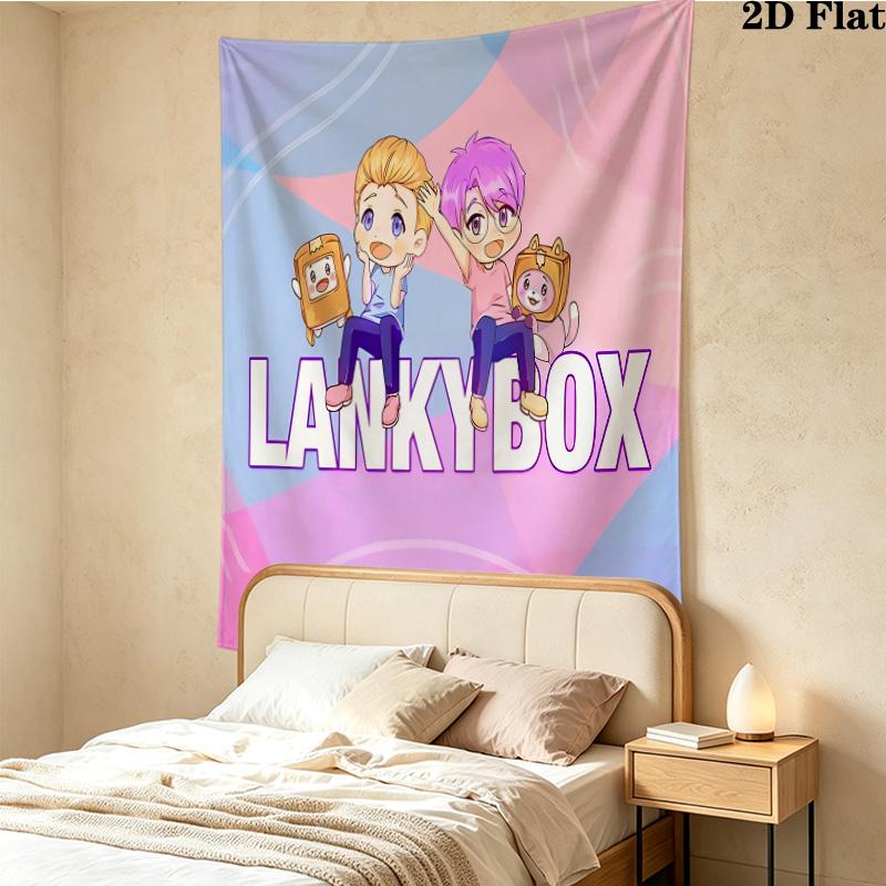 Lankybox Wall Tapestry Aesthetic Wall Hanging Printed Fabric Blanket Decorative Tapestries For Bedroom Living Room Home Decor