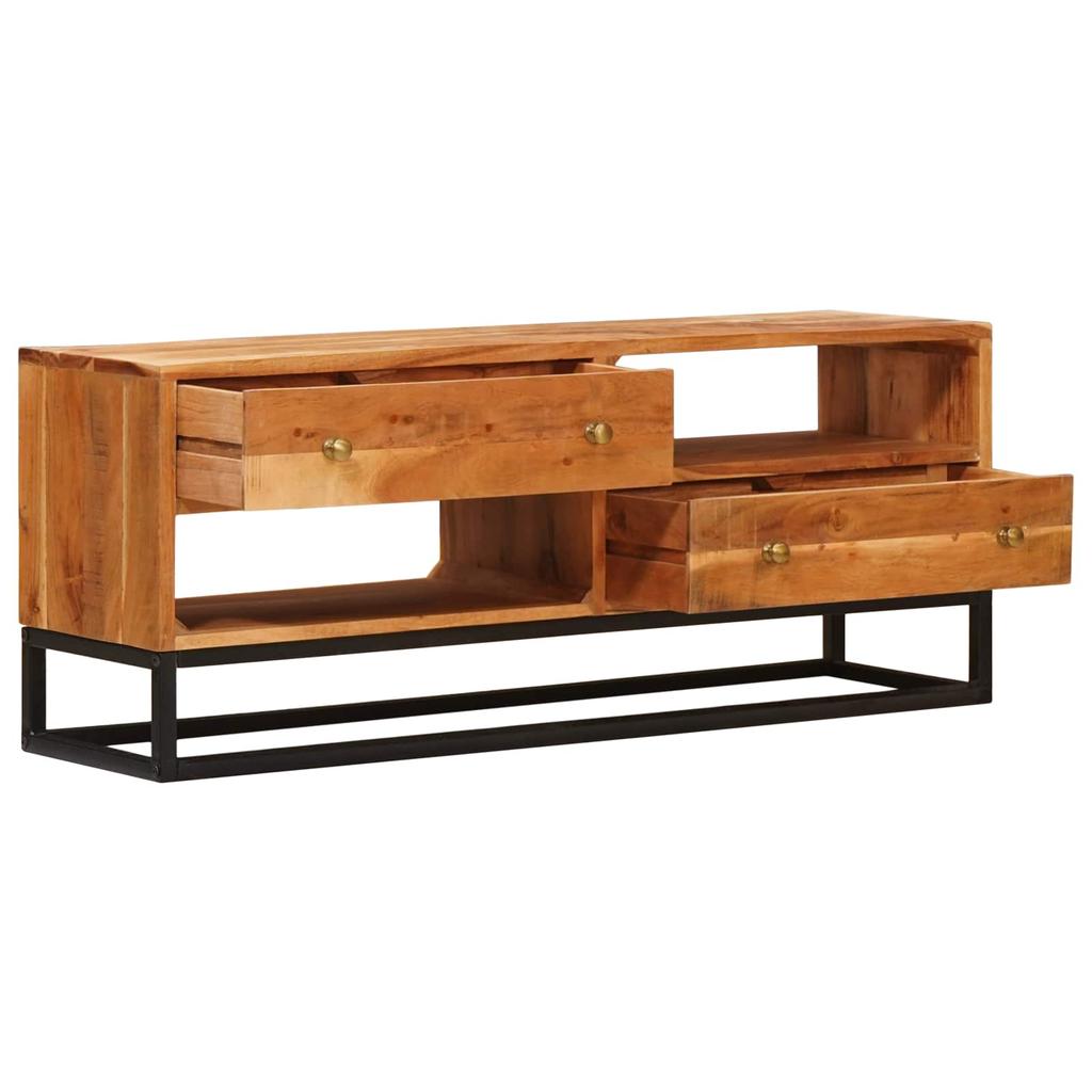 TV Stand Natural 110 X 30 X 44 Cm Solid Acacia Wood