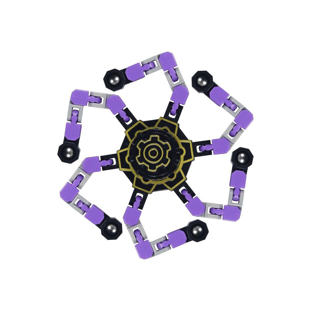 Luminous Fingertip Spinning Rotating Feeling Gyro Tops Transformable Mechanical Chain Fidget Spinning Tops Toys