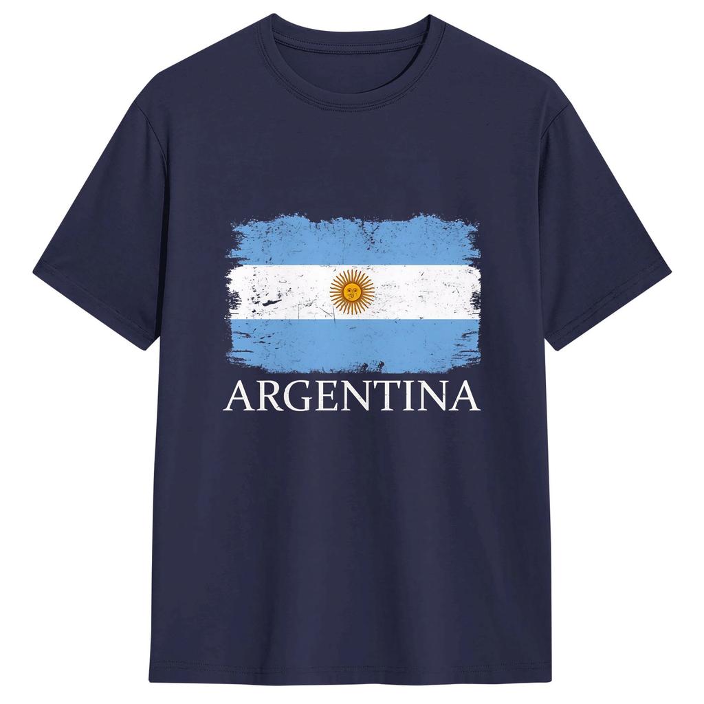 Argentina Flag Unisex T Shirt Fashion Tees Short Sleeve Round Collar Tshirts Cotton New Arrival Tops