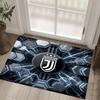 Juventus FC Design Kristall-Samt-Teppich Gemütlich Nicht?Rutschfester Teppich mit Aufdruck für Schlafzimmer Wohnzimmer Eingang