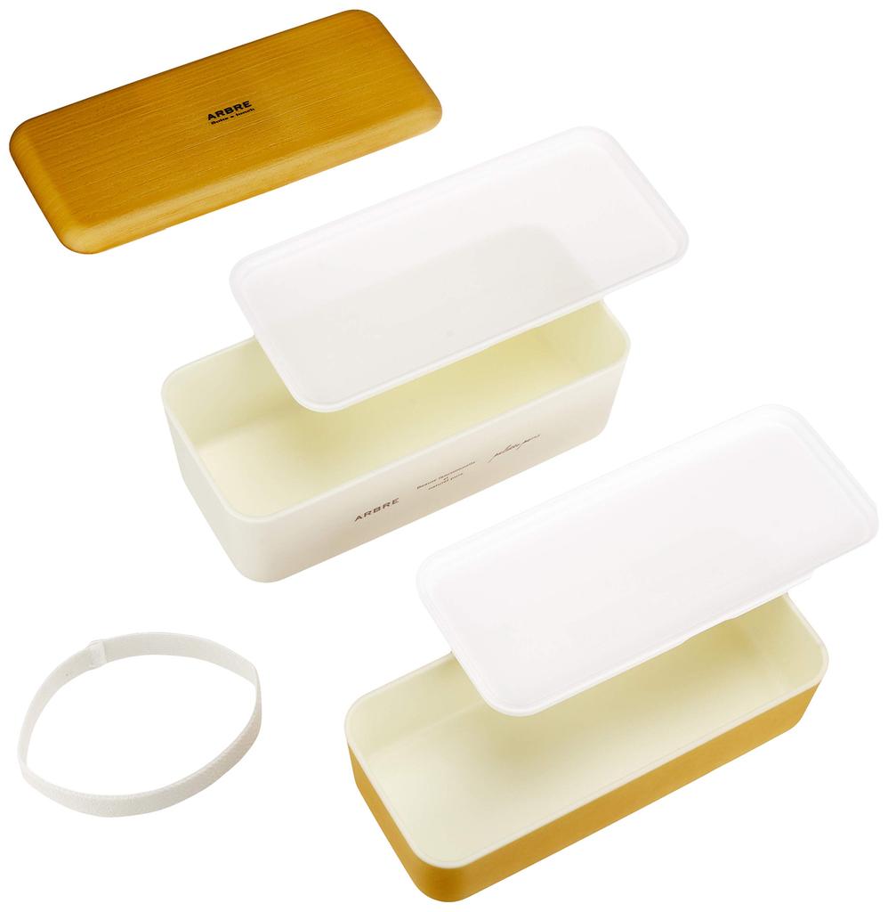 Masakazu ARBRE Rectangular Nest Lunch H11cm Men's Box, Maple, 27031, Size Approx. W8.4cm, D18cm,