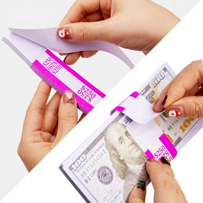 Fasce per Banconote Autoadesive 100 Pezzi Fasce per Valuta Assortite per Risparmio di Contanti Domestico Uso Piccola Impresa