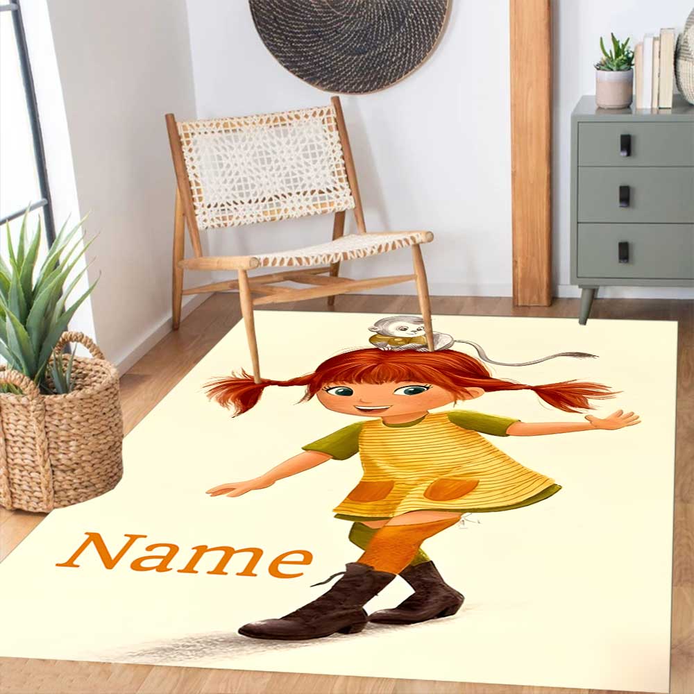 Pipi Customize your name rug, office chair cushion, home bedroom living room gift.