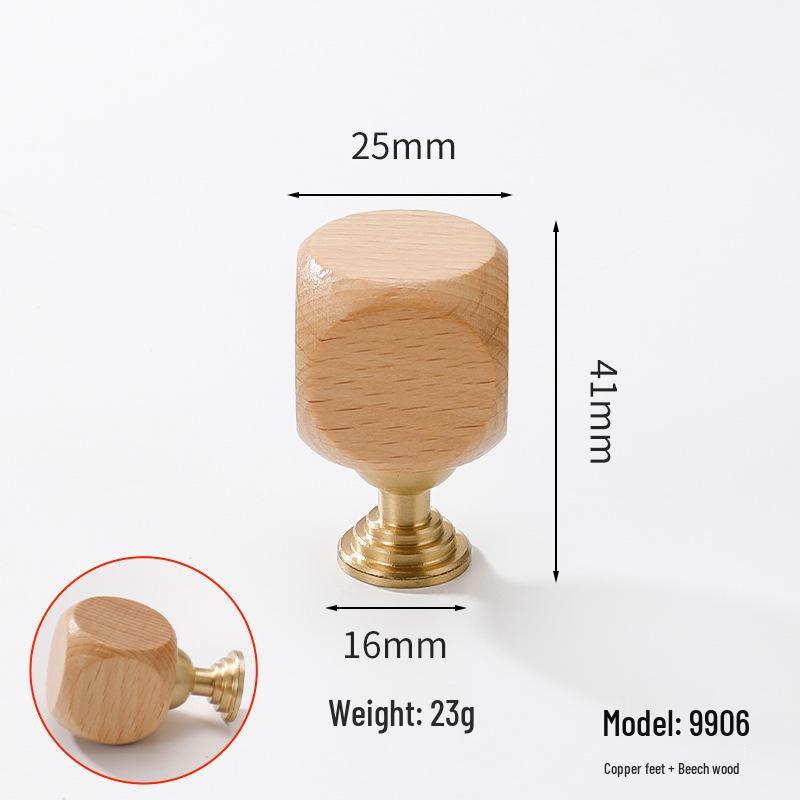 Solid Wood Cartoon Drawer Pull Knob for Children's Room